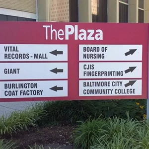 Plaza Way Finder Sign