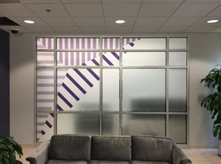Printed Frosted Vinyl on Glass for Precigen in Germantown, MD 