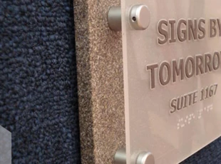 Custom ADA Acrylic Braille Sign for Signs By Tomorrow in Rockville, MD