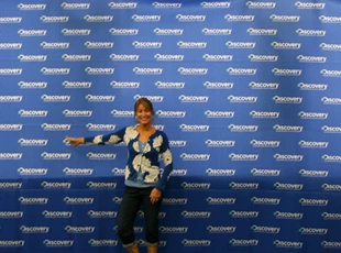 Large Fabric Print Step & Repeat Backdrop Banner for the Discovery Channel