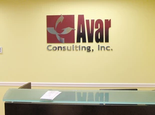 Dimensional Lobby Logo for Avar Consulting, Inc.