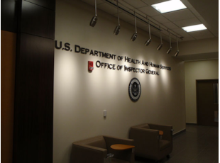 Aluminum Dimensional Lettering Lobby Logo for US Department of Health and Human Services in Washington DC