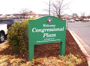 Post and Panel for Federal Realty at Congressional Plaza in Rockville, MD