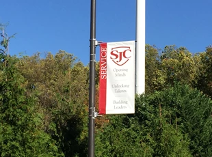 Pole Banner for St. John's College High School in Washington, DC