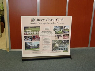Chevy Chase Club Table Top Banner Stand