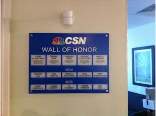 Wall of Fame for Comcast Sportsnet in Bethesda, MD 