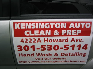 Vehicle Magnet for Kensington Auto Clean & Prep in Kensington, MD.
