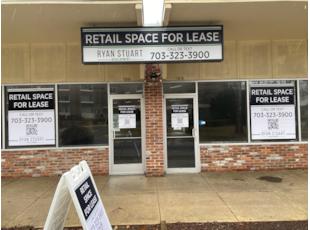 Assorted custom printed storefront signage. Window vinyl, lightbox, a-frame 