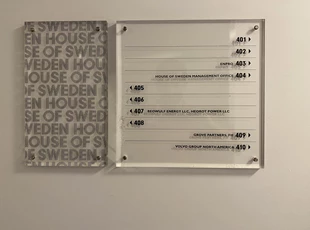 custom print acrylic directory sign