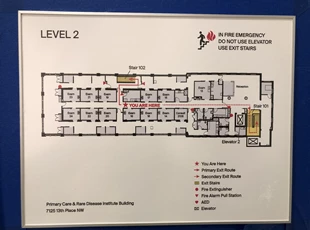 Fire Emergency Exit Plan Floor Plan Sign Map OSHA Safety Sign