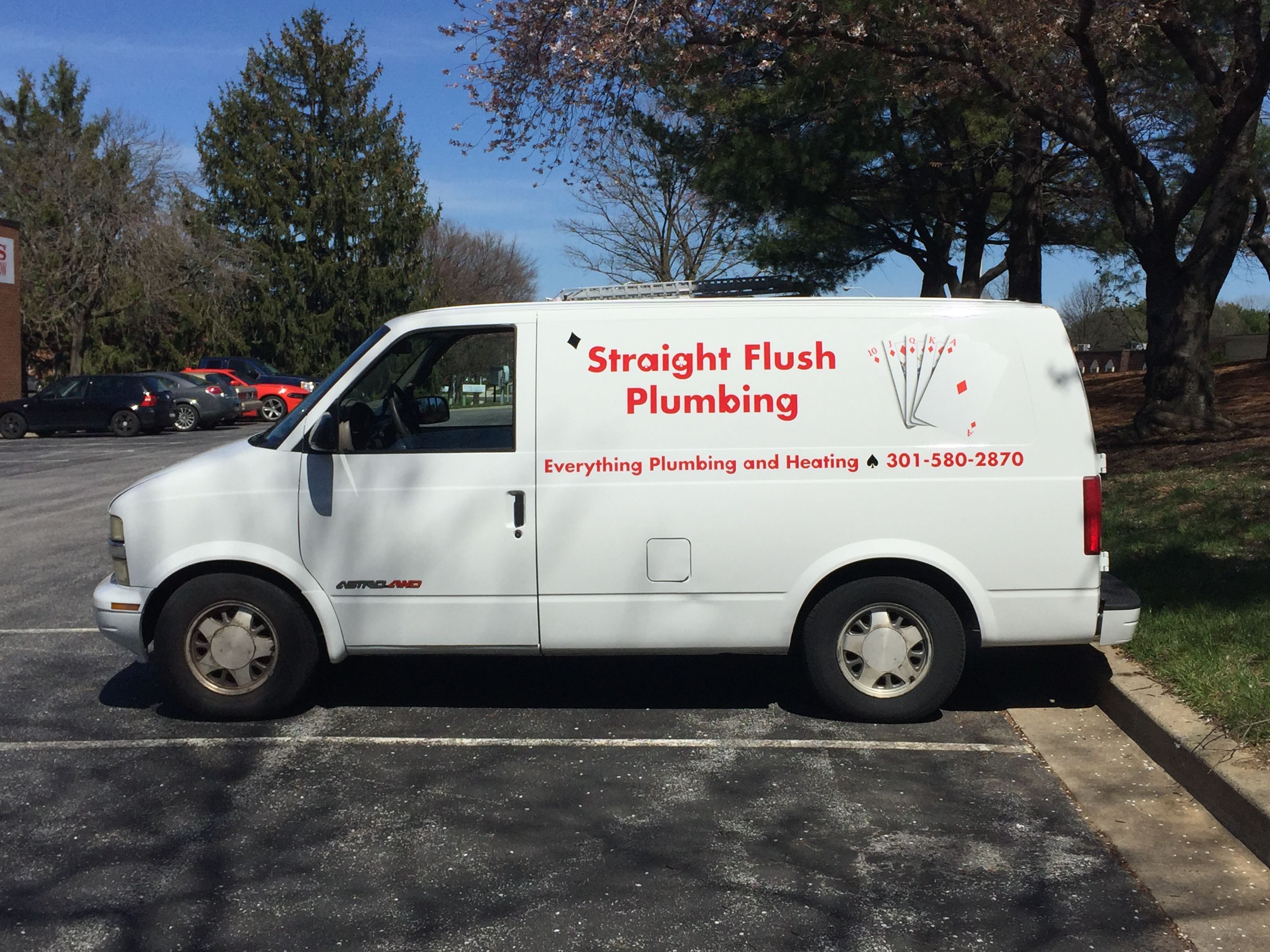 Vehicle Lettering for Straight Flush Plumbing in Rockville, MD 