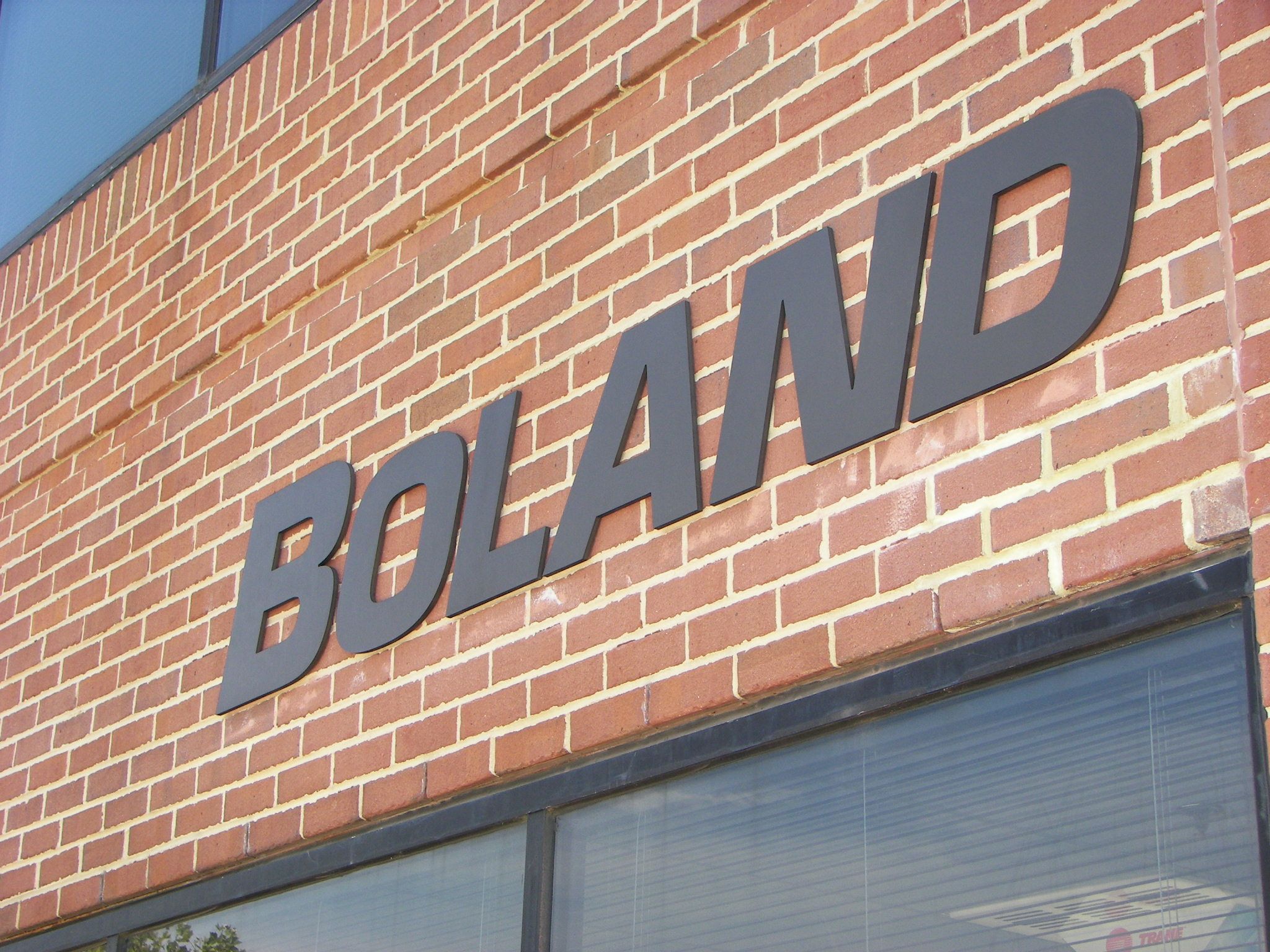 Outdoor Flat Cut Dimensional lettering for Boland