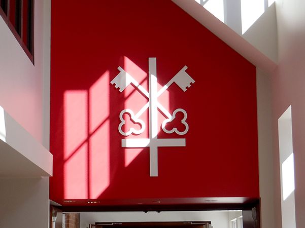 Custom Cut White Acrylic Logo