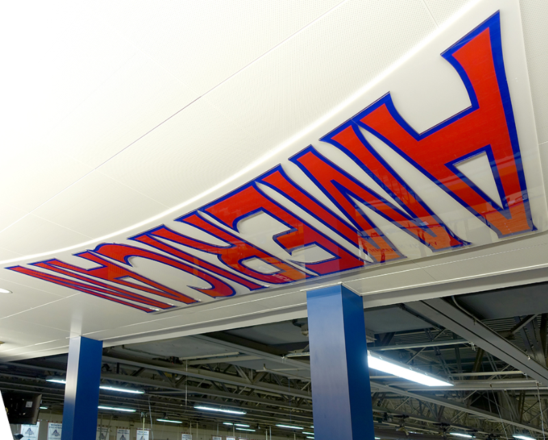 AU Sky Suite Ceiling Sign