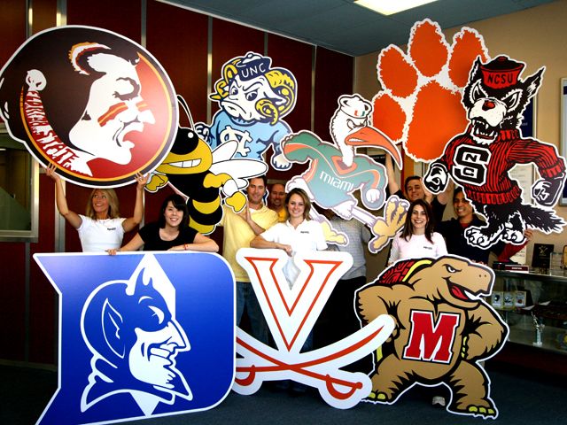 March Madness Mascot Cut Outs