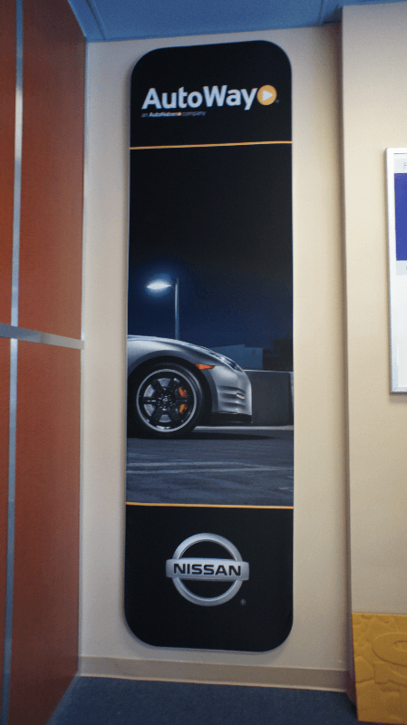 Fabric print with custom made wall frame