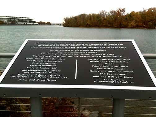 Friends of Georgetown - Waterfront Park - Donor Sign