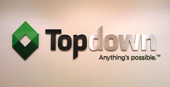 Top Down Systems Lobby Sign