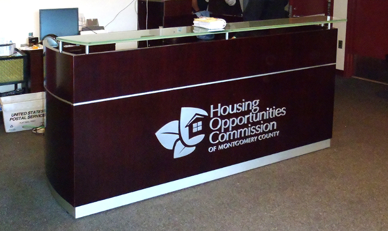 HOC metal dimensional letters and logo