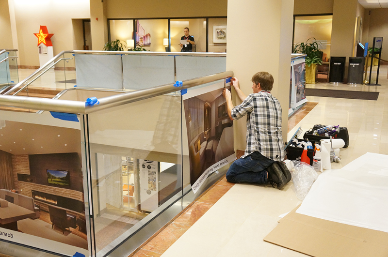 Marriott Courtyard - Then & Now Installation