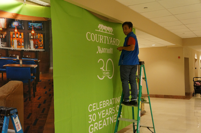 Marriott Courtyard - Then & Now Installation