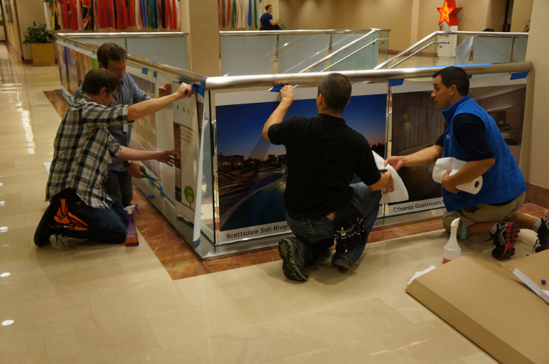 Marriott Courtyard - Then & Now Installation