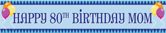 Happy Birthday Mom Personalized Banner