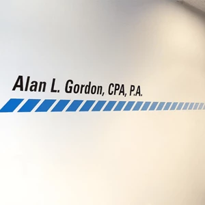 Alan Gordon CPA Vinyl Lettering
