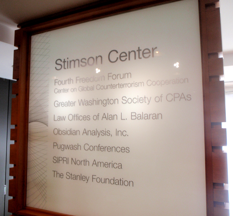 Silver Vinyl on Frosted Glass