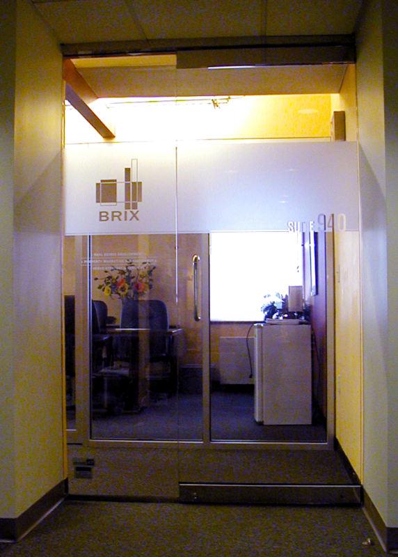 Frosted Vinyl applied to glass