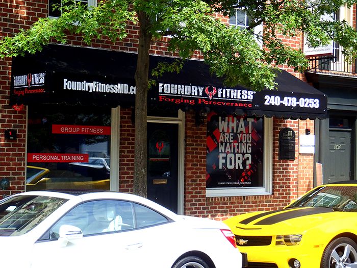 Foundry Fitness - Kentlands Lettering & Window Graphics