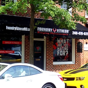 Foundry Fitness - Kentlands Lettering & Window Graphics