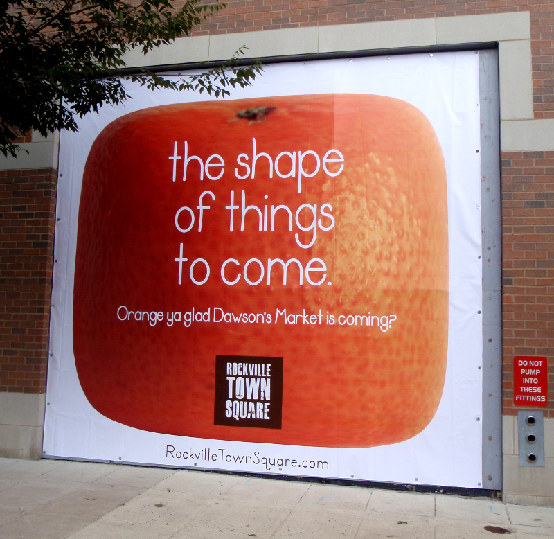 Large Banners Announcing the Upcoming Store.