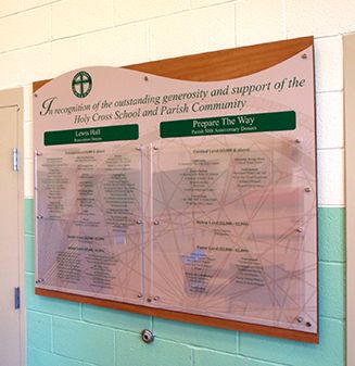 School Donor Wall