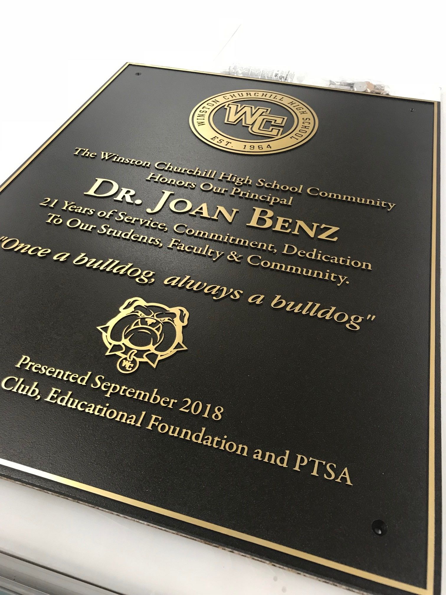custom engraved appreciation recognition plaque