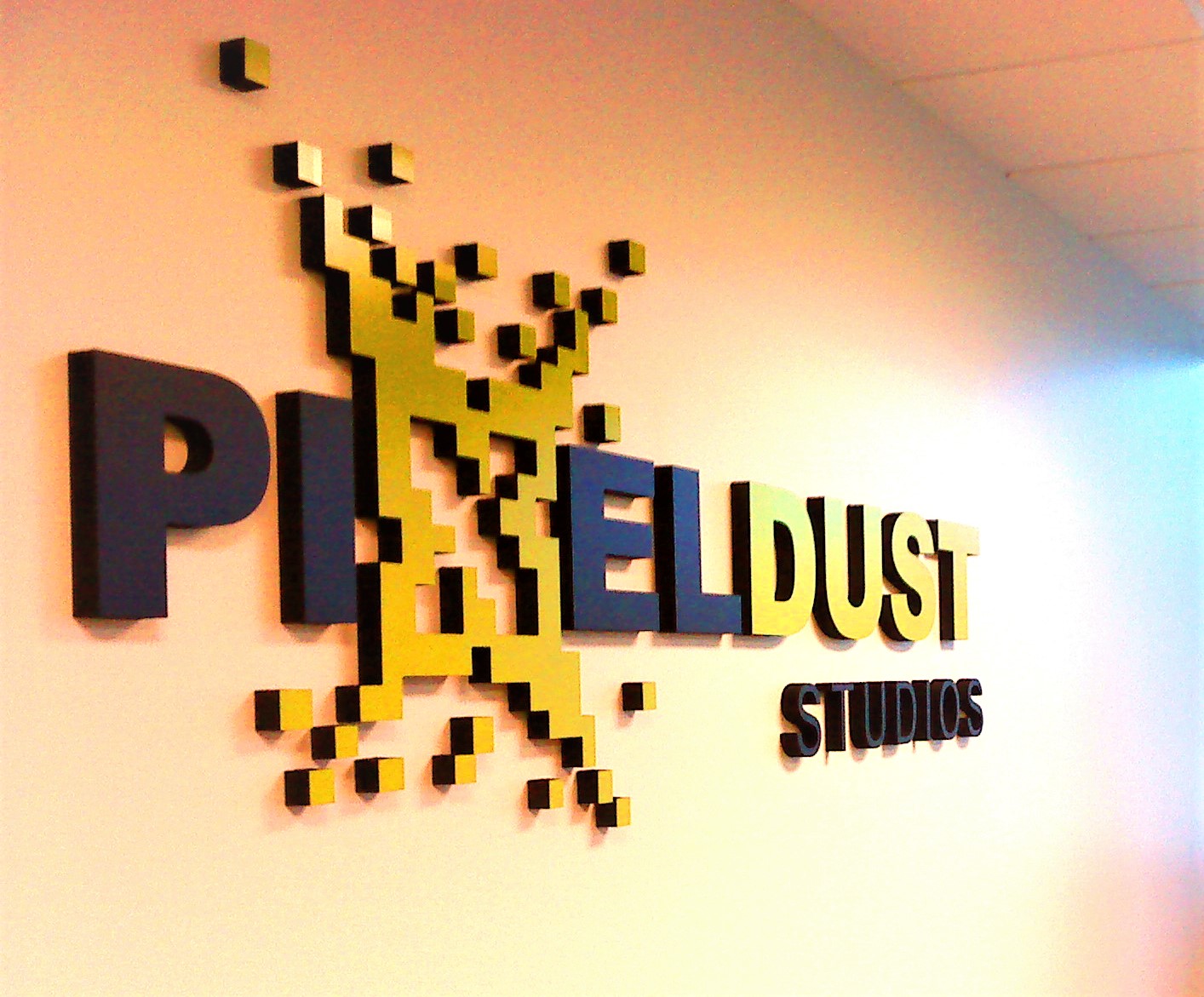 3d logo lobby sign custom print and mounted