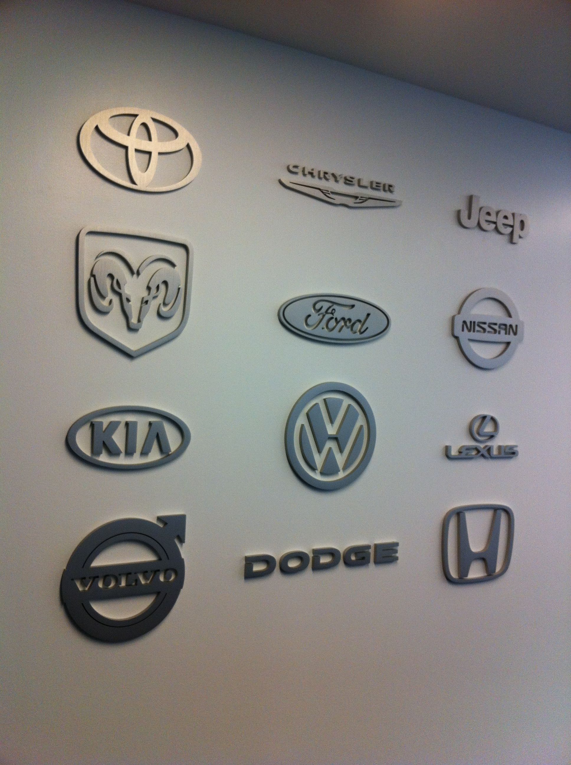 3d logo mounted sign custom cut metal