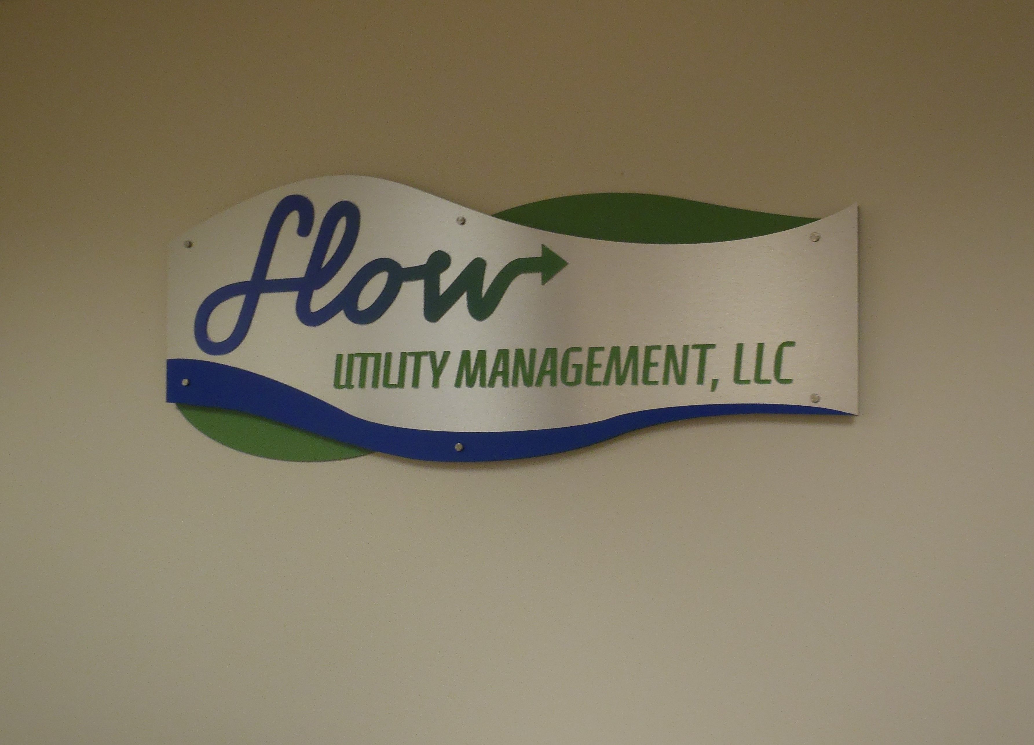 custom dimensional 3d mounted sign with standoffs