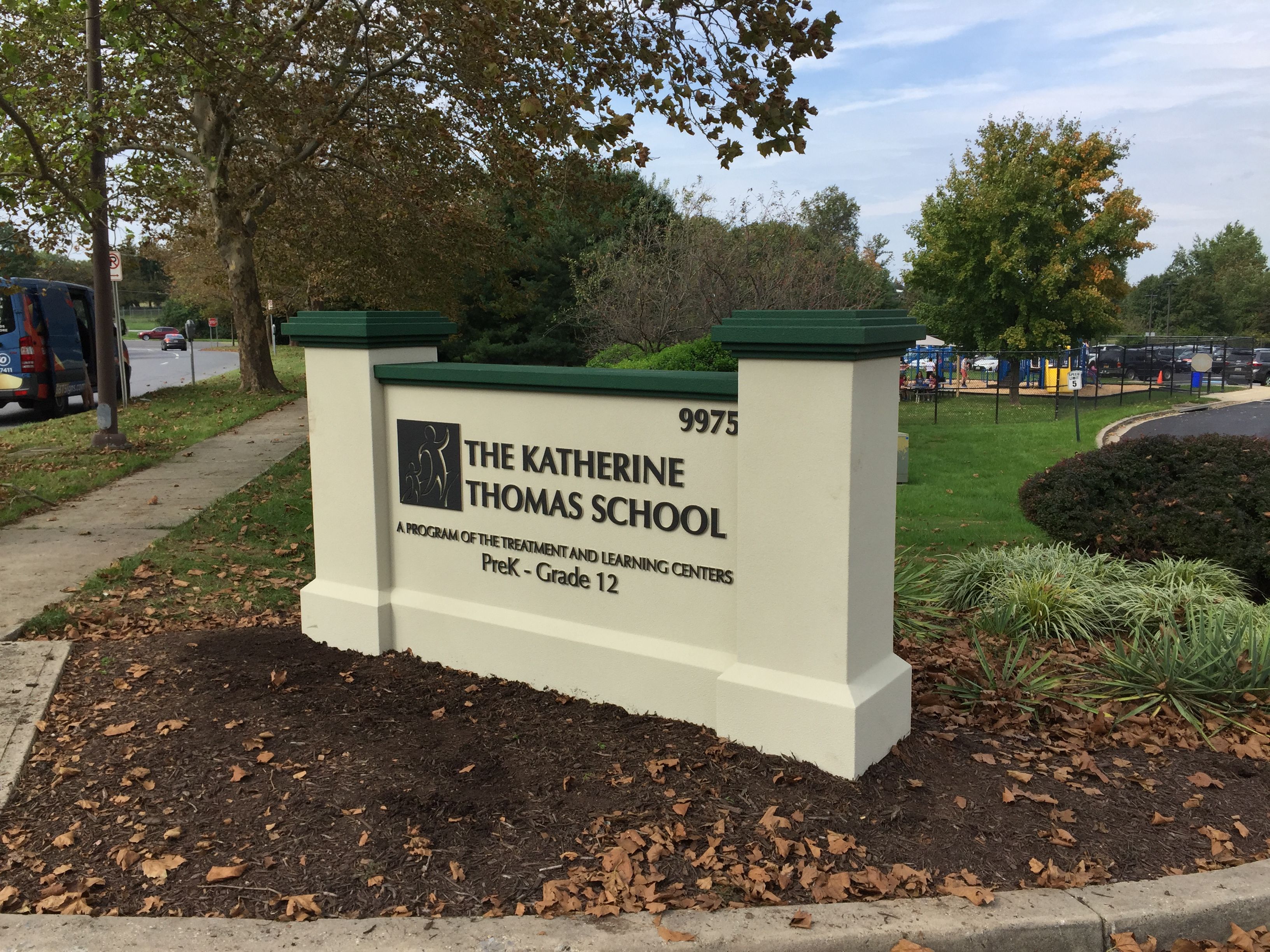 custom cement monument sign