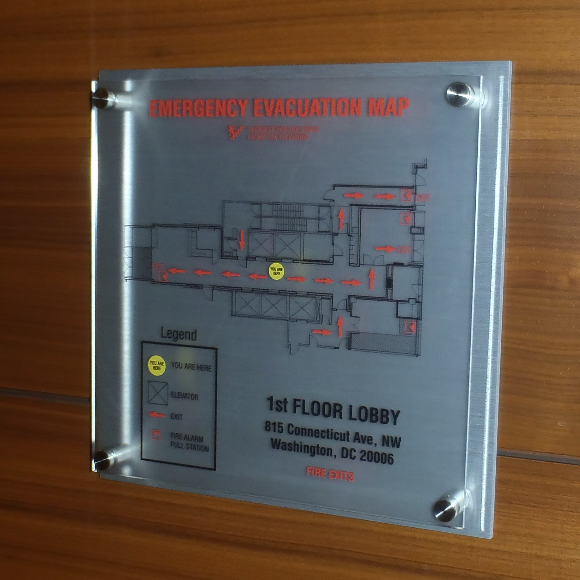 custom osha sign evacuation map fire safety sign