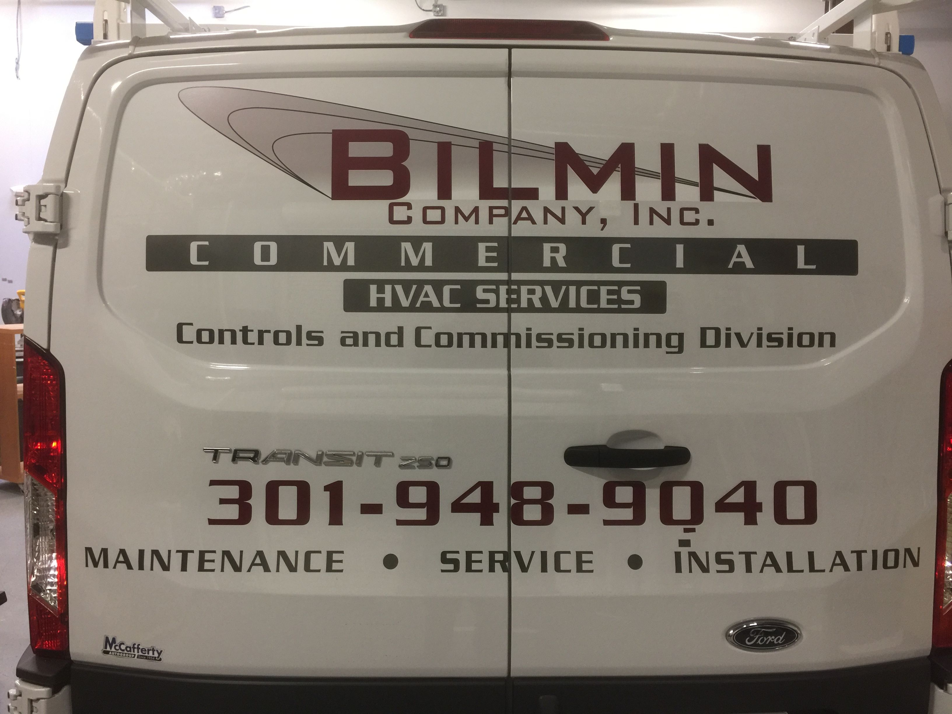 custom cut and print vehicle vinyl decals and stickers on van