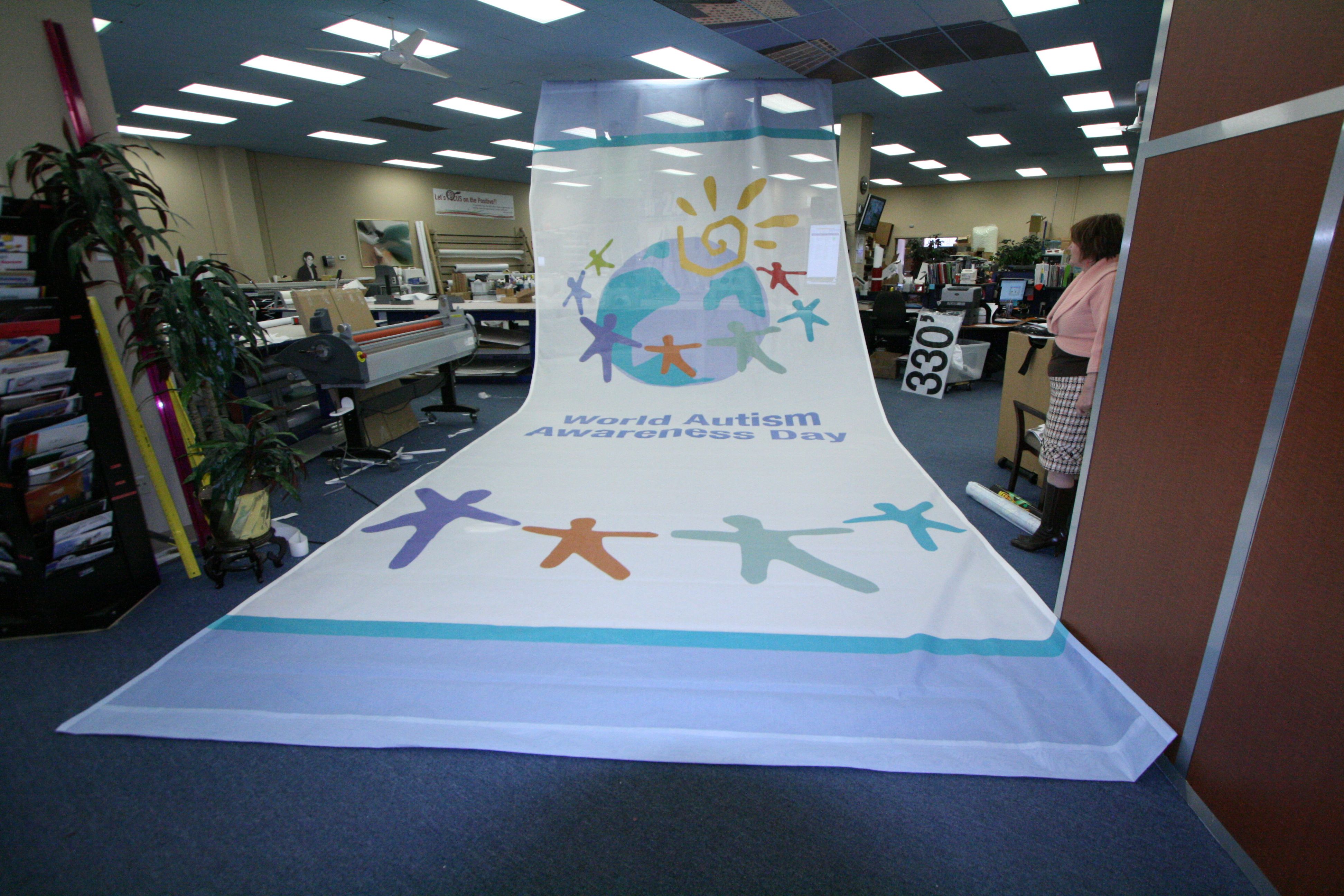 custom printed mesh banner