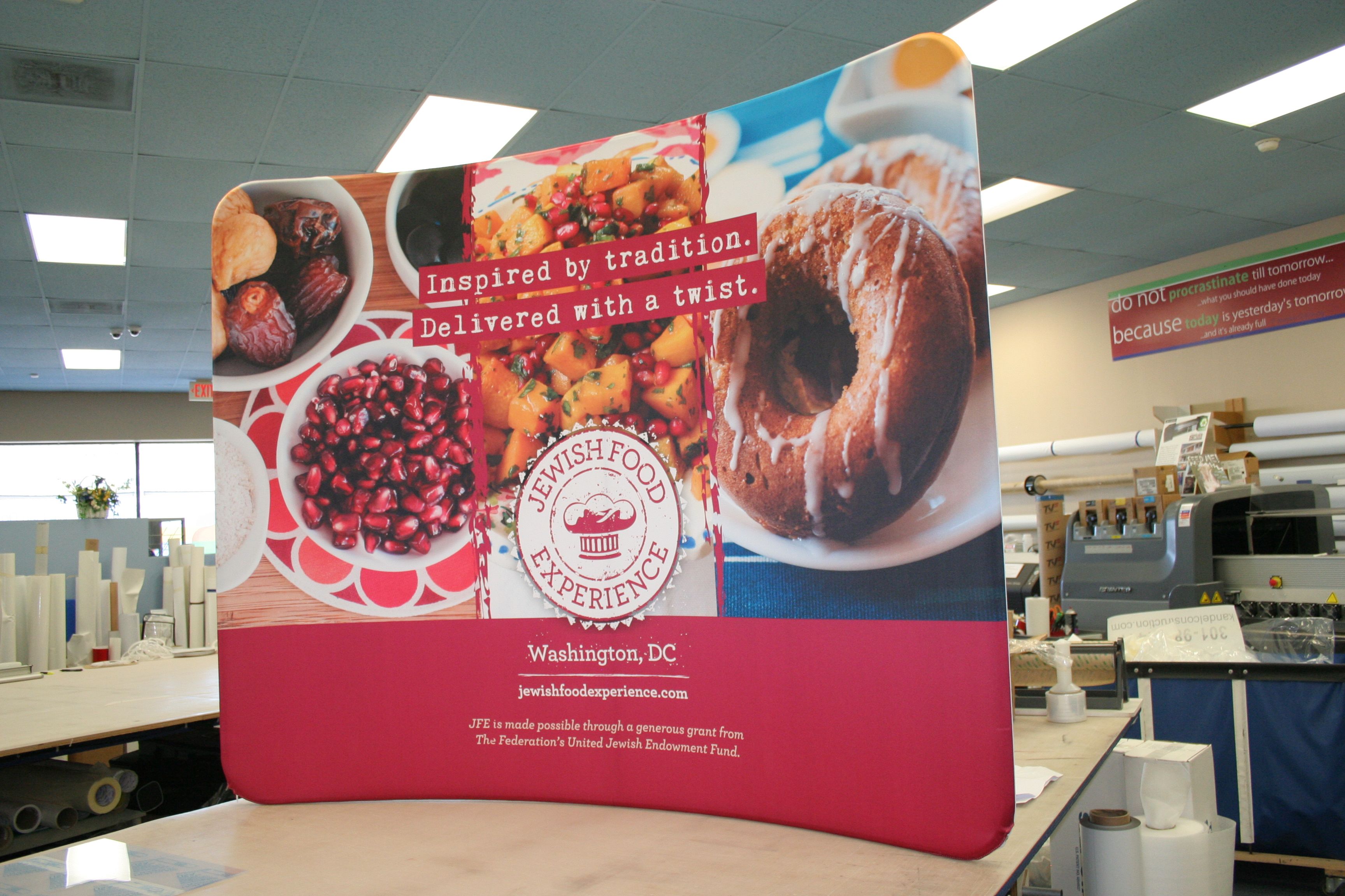 custom printed dye sublimated pop up banner stand