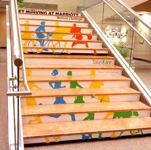 custom printed stair graphics