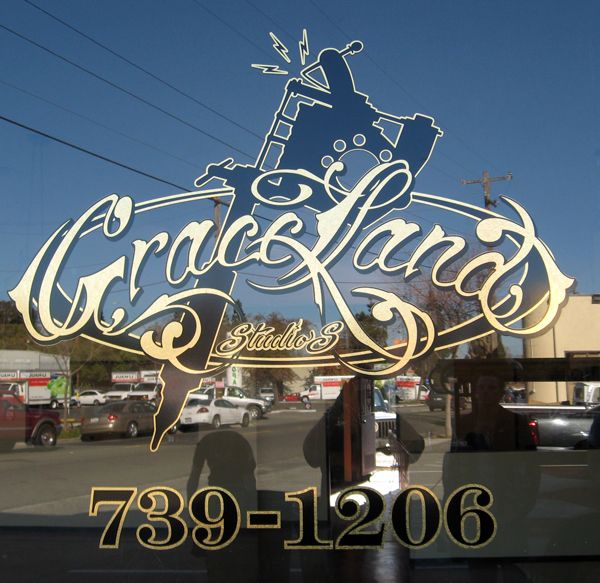 Graceland Tattoo Window Lamination