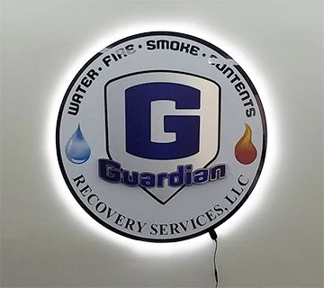 Indoor LED Lighted Dimensional with Acrylic Backing