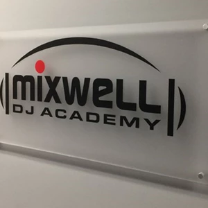 Mixwell DJ Academy Acrylic with Vinyl Graphics with Standoffs