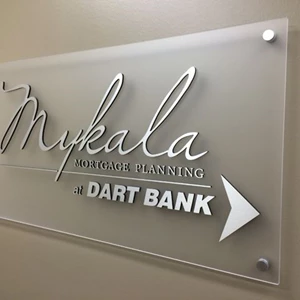 Mykala Mortgage Acrylic with GemLeafs Logo with Standoffs