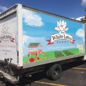 White Lotus Farms Box Truck Wrap