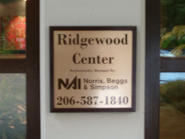 Ridgewood Center Plaque